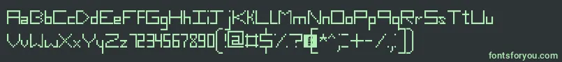 fuente SlimThirteenPixelFonts – Fuentes Verdes Sobre Fondo Negro