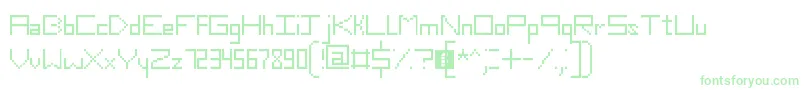 Police SlimThirteenPixelFonts – polices vertes sur fond blanc