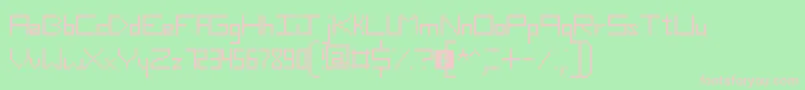 SlimThirteenPixelFonts Font – Pink Fonts on Green Background