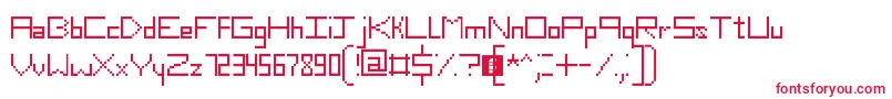 フォントSlimThirteenPixelFonts – 赤い文字