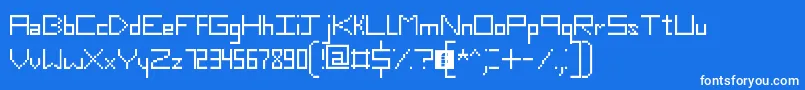 フォントSlimThirteenPixelFonts – 青い背景に白い文字