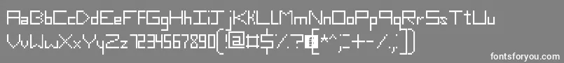 フォントSlimThirteenPixelFonts – 灰色の背景に白い文字