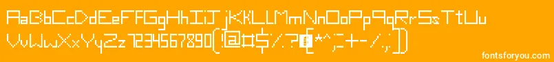 SlimThirteenPixelFonts Font – White Fonts on Orange Background