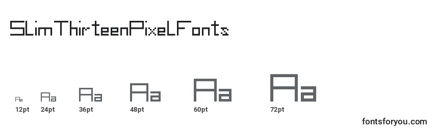SlimThirteenPixelFonts Font Sizes