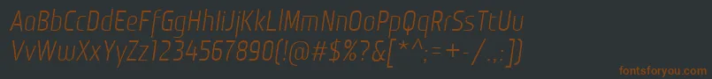 Шрифт MonitoricaIt – коричневые шрифты на чёрном фоне