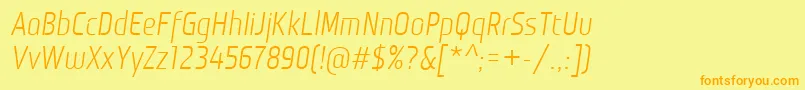 MonitoricaIt Font – Orange Fonts on Yellow Background