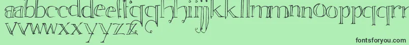 Police WitchcraftNormal – polices noires sur fond vert