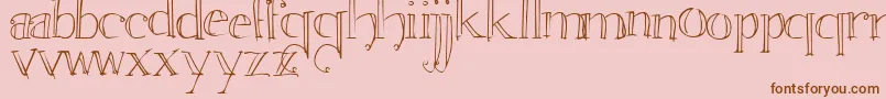 WitchcraftNormal Font – Brown Fonts on Pink Background