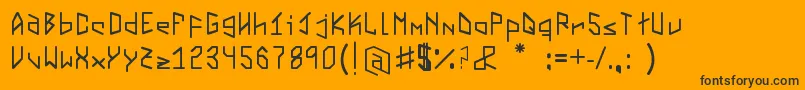 Virtualvectorvortex Font – Black Fonts on Orange Background