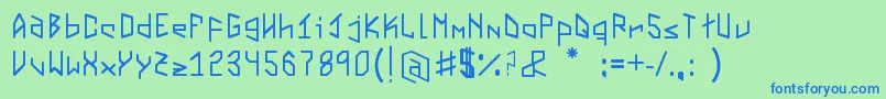 Virtualvectorvortex Font – Blue Fonts on Green Background