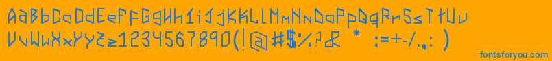 Virtualvectorvortex Font – Blue Fonts on Orange Background