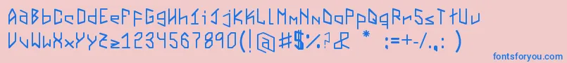 Virtualvectorvortex Font – Blue Fonts on Pink Background