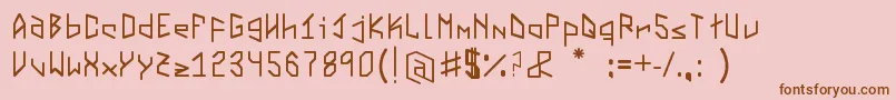 Virtualvectorvortex Font – Brown Fonts on Pink Background