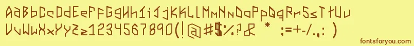 Virtualvectorvortex Font – Brown Fonts on Yellow Background