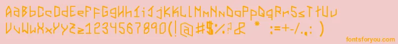 Virtualvectorvortex Font – Orange Fonts on Pink Background