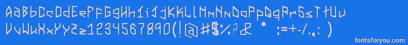 Virtualvectorvortex Font – Pink Fonts on Blue Background