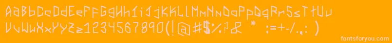 Virtualvectorvortex Font – Pink Fonts on Orange Background