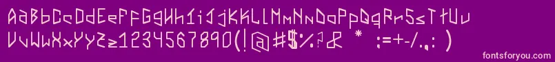 Virtualvectorvortex Font – Pink Fonts on Purple Background
