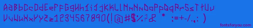 Virtualvectorvortex Font – Purple Fonts on Blue Background