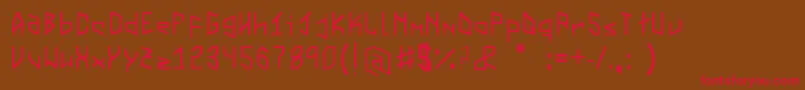 Fonte Virtualvectorvortex – fontes vermelhas em um fundo marrom