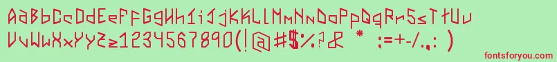 Virtualvectorvortex Font – Red Fonts on Green Background