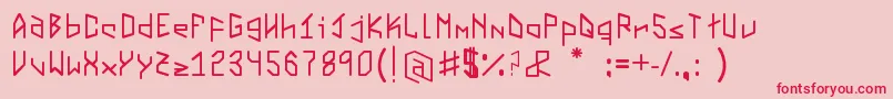 Virtualvectorvortex Font – Red Fonts on Pink Background