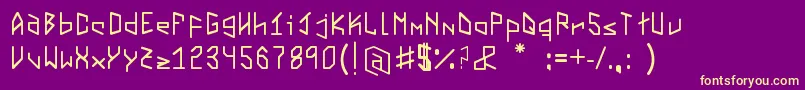 Virtualvectorvortex Font – Yellow Fonts on Purple Background