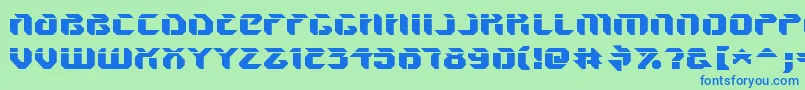 V5AmponUpright Font – Blue Fonts on Green Background