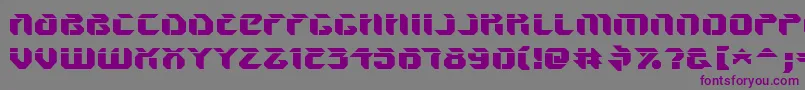 Шрифт V5AmponUpright – фиолетовые шрифты на сером фоне
