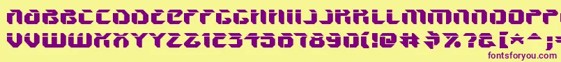 V5AmponUpright Font – Purple Fonts on Yellow Background
