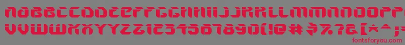 V5AmponUpright Font – Red Fonts on Gray Background