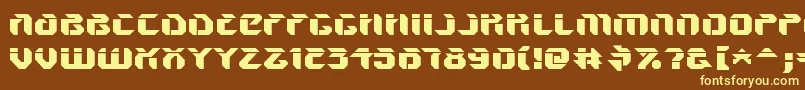 Шрифт V5AmponUpright – жёлтые шрифты на коричневом фоне