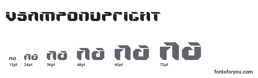 Размеры шрифта V5AmponUpright