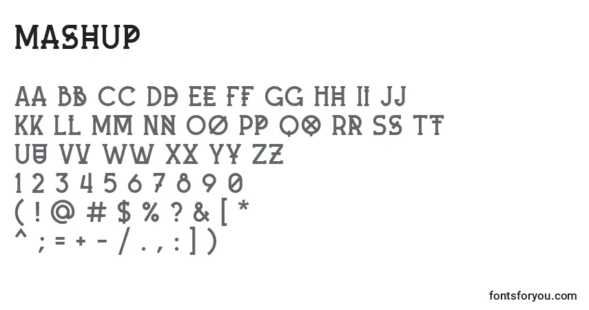 Шрифт MashUp – алфавит, цифры, специальные символы
