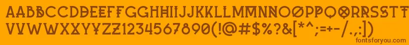 MashUp Font – Brown Fonts on Orange Background