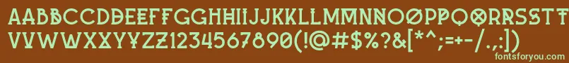 Шрифт MashUp – зелёные шрифты на коричневом фоне