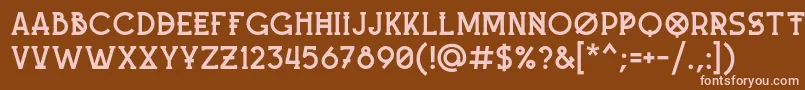 Czcionka MashUp – różowe czcionki na brązowym tle