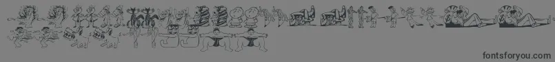 Czcionka RandomThing1 – czarne czcionki na szarym tle