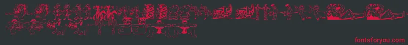 RandomThing1 Font – Red Fonts on Black Background