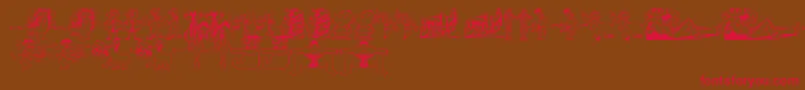 RandomThing1 Font – Red Fonts on Brown Background