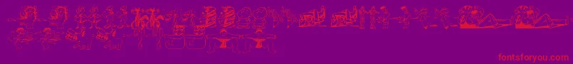 RandomThing1 Font – Red Fonts on Purple Background