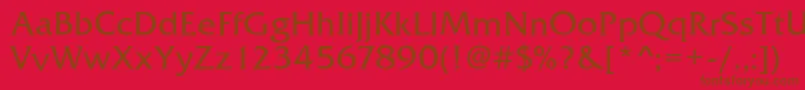 FrizQuadrataRegular Font – Brown Fonts on Red Background