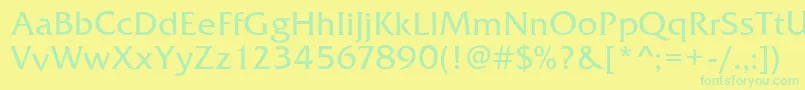 More about FrizQuadrataRegular Font FrizQuadrataRegular Font – Green Fonts on Yellow Background