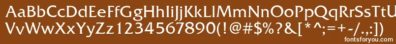 Шрифт FrizQuadrataRegular – белые шрифты на коричневом фоне