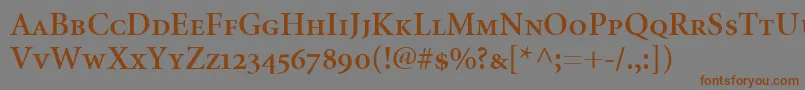 MinionSemiboldSmallCapsOldstyleFigures Font – Brown Fonts on Gray Background