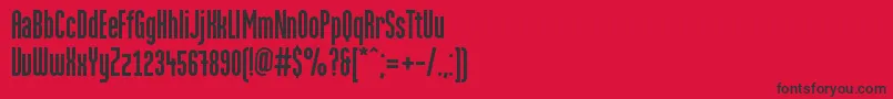 フォントMartenGrotesquec – 赤い背景に黒い文字