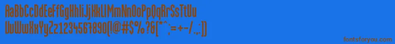 MartenGrotesquec Font – Brown Fonts on Blue Background