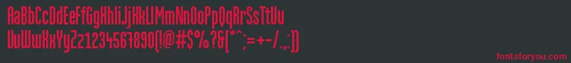 MartenGrotesquec Font – Red Fonts on Black Background