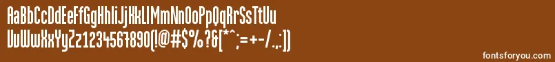 フォントMartenGrotesquec – 茶色の背景に白い文字