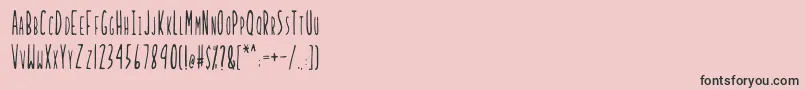 LadybugRegularB Font – Black Fonts on Pink Background